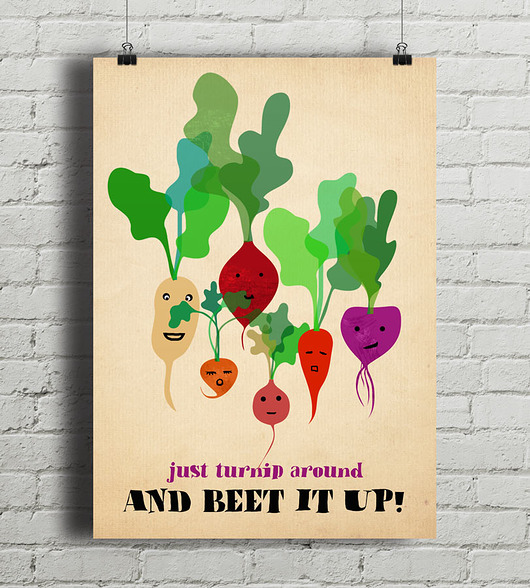 plakaty Rzepa i burak - plakat kuchenny art giclee