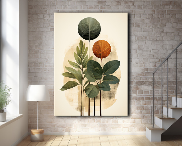 plakaty Tropikalne liście - Plakat - Loft, Minimalizm
