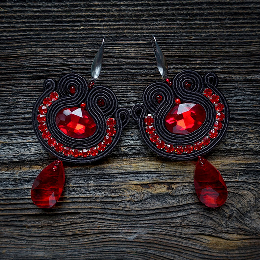 Flamenco collection- BLANCA- kolczyki Mró Soutache