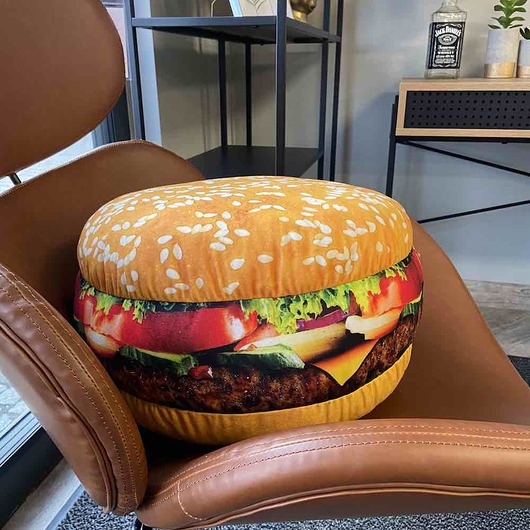 poduszki z grafiką Poduszka Burger mały Hamburger