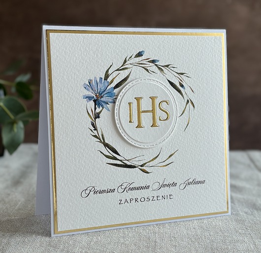 zaproszenia na komunię Zaproszenia na komunię, wzór 5D