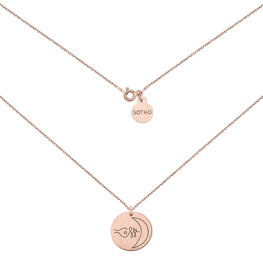 złote naszyjniki Medalion z różowego złota z symbolem serca