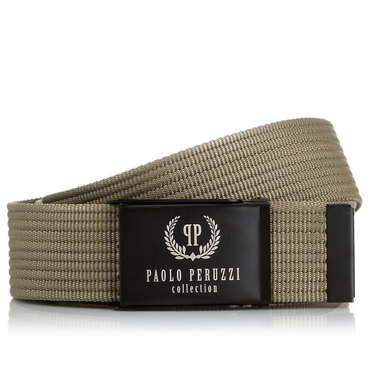 paski męskie SOLIDNY PASEK PARCIANY PAOLO PERUZZI PW-13-PP 115 cm