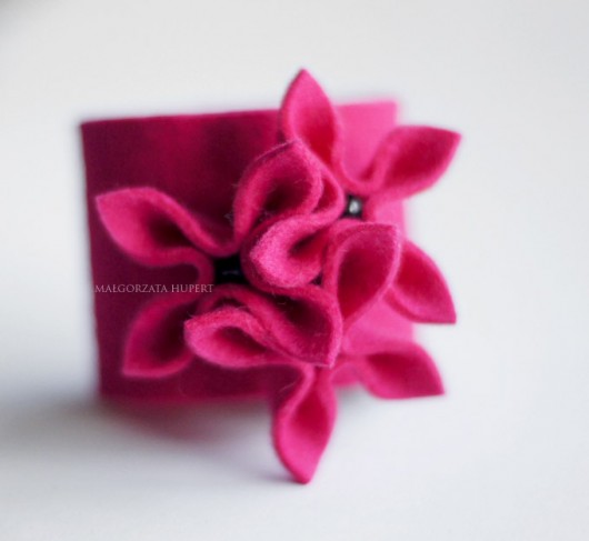 Pink Flowers ( fuksja) FlowerFelt Design
