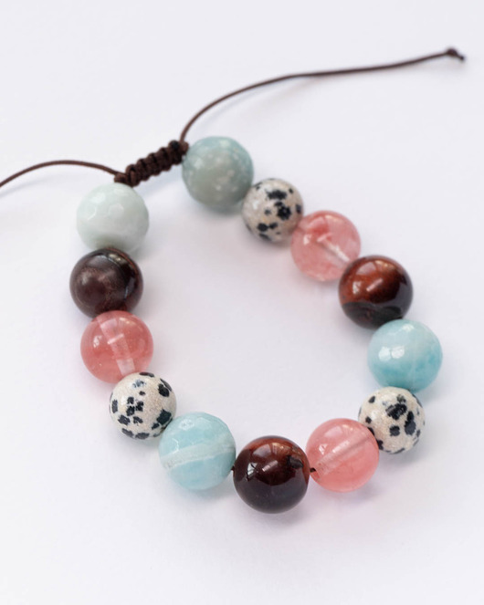 bransoletki z kamieni naturalnych Bransoletka z dużych kamieni