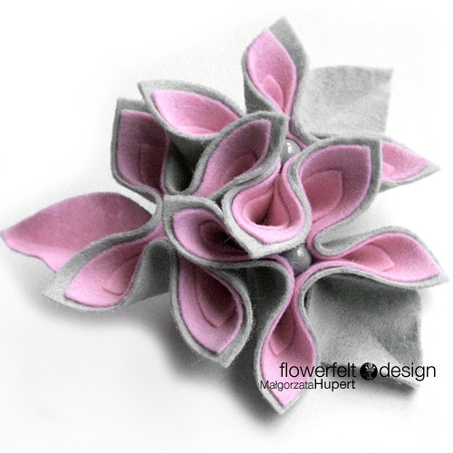 szaroróżowa   FlowerFelt Design