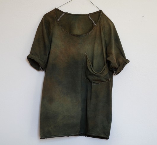 T-shirt farbowany odcienie zieleni HATLAPPA