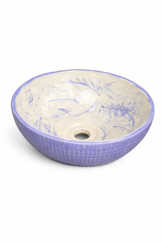 umywalki Umywalka Ceramiczna Nablatowa "Lawendowa"