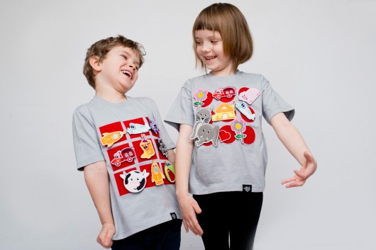 Zestaw 10+2 czerwony dziewczynka T-shirt HookLoop