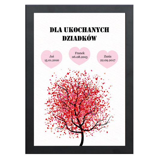 Plakat Wnuki,prezent dla Dziadków spoko motyw