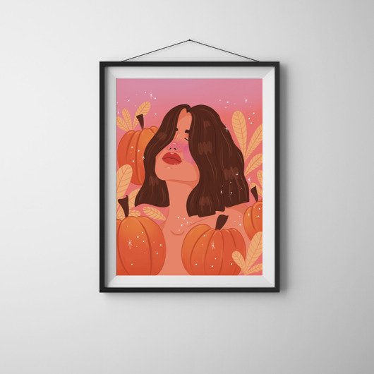 grafiki i ilustracje Plakat "Pumpkin Girl"