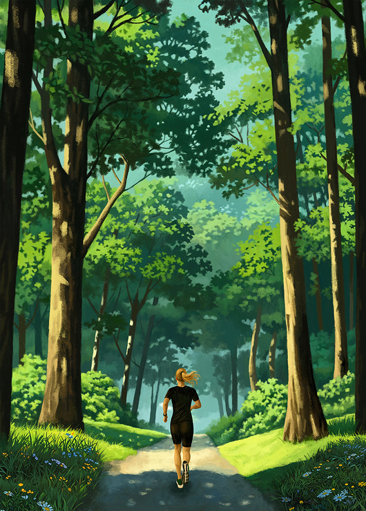 grafiki i ilustracje Plakat biegaczka