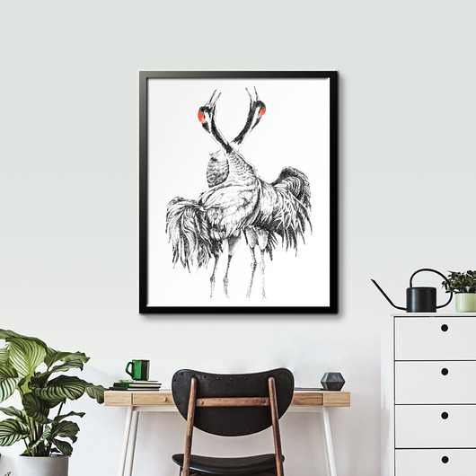 grafiki i ilustracje Żurawie