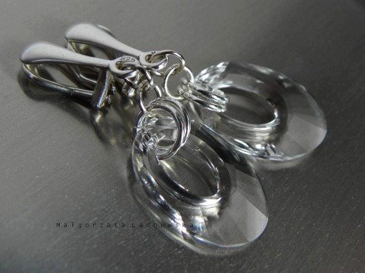 kryształ Swarovski - klipsy Lahovska
