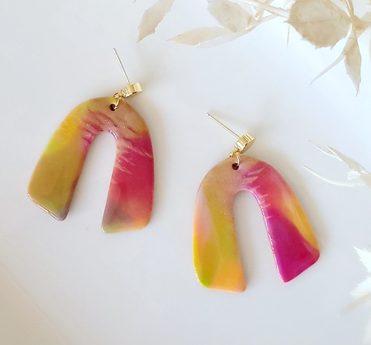 kolczyki z masy plastycznej Kolczyki wiszące WINGS