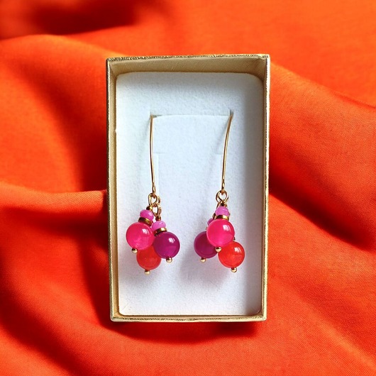 kolczyki z kamieniami Kolczyki : summer ENERGY collection :: 53mm