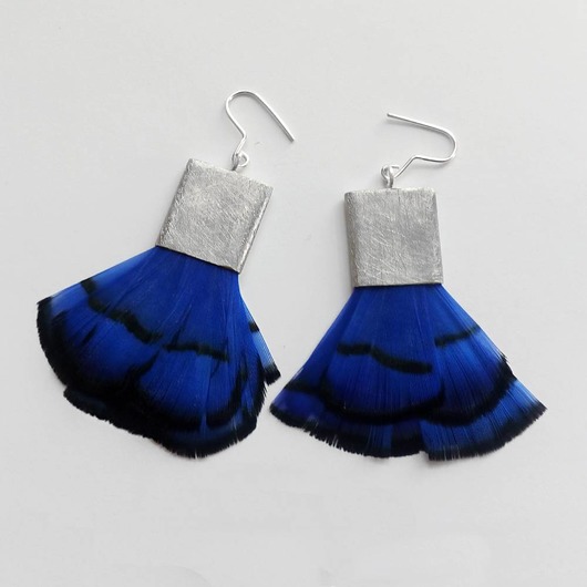 kolczyki z piórami PIÓRKO kolczyki