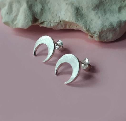 kolczyki srebrne Kolczyki Moons - srebro 925 pozlacany