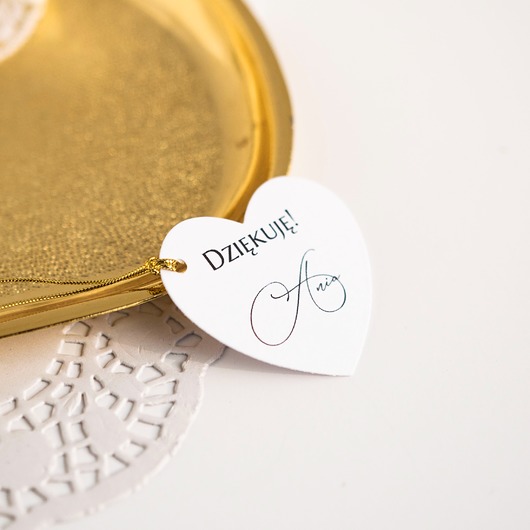 komunia - pozostałe Zawieszki podziękowania dla gości serca 10 sztuk