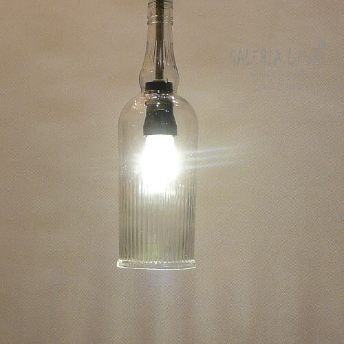PREZENT extra. Lampa z ręcznie ciętej butelki Galeria Limart