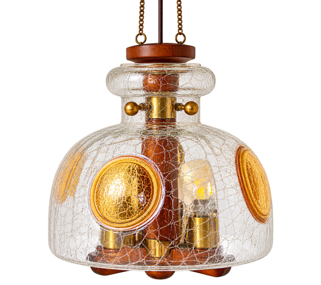 lampy wiszące Lampa wisząca modernistyczna, lata 70.