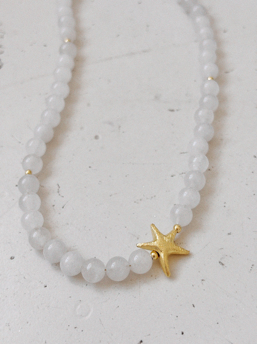 naszyjniki - inne Naszyjnik Kamień Księżycowy Gwiazdka