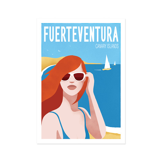 plakaty Fuerteventura, Wyspy Kanaryjskie, plakat, plaża