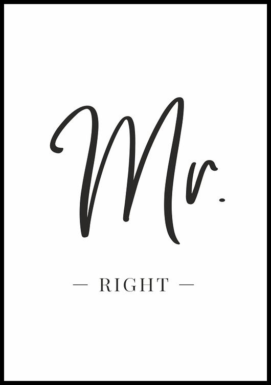 plakaty Plakat "Mr. Right"