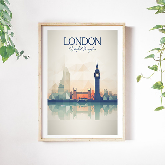 plakaty Wielka Brytania, Londyn - Plakat podróżnika, miasta świata, Travel poster
