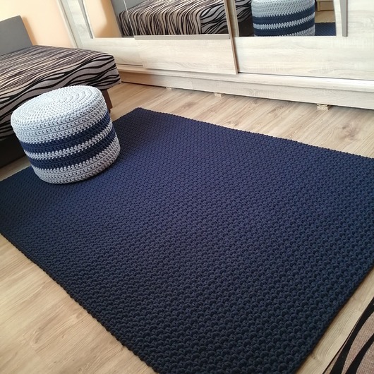 pufy do siedzenia Dywan prostokątny ze sznurka 110cmx170cmcm