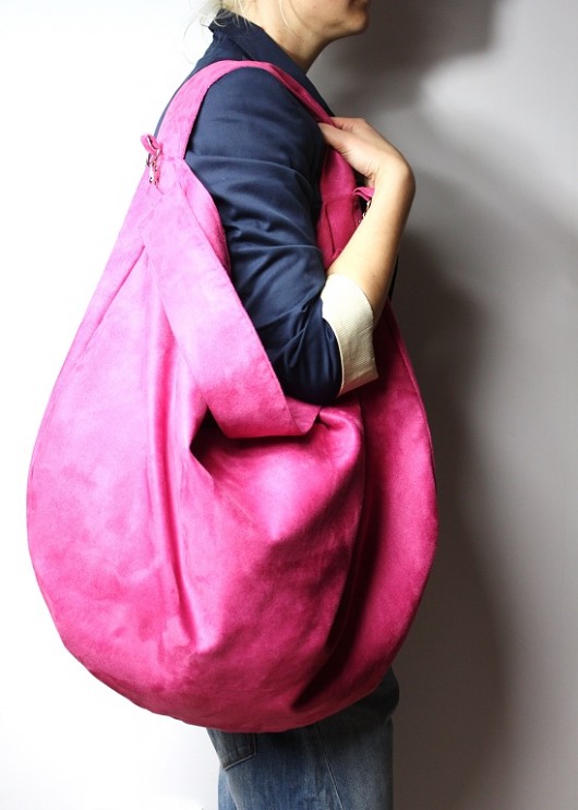 Torba XXL hobo - neon róż Zuzia Górska