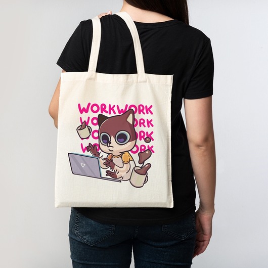 torby na zakupy Torba bawełniana "Work, work, work"