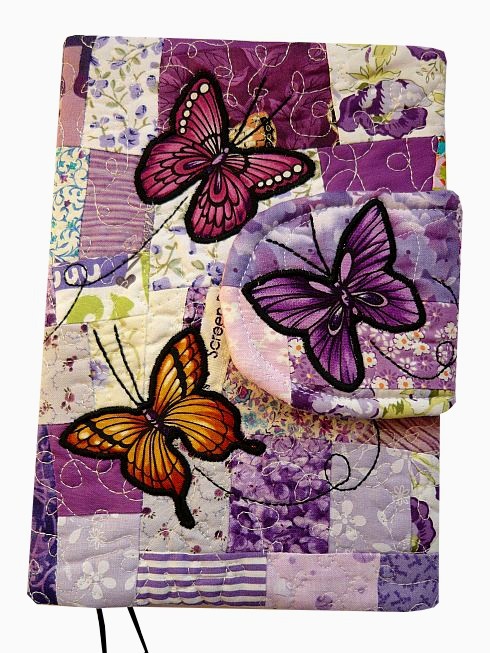Motyle zapiski -okładka patchwork +brulion Gazynia