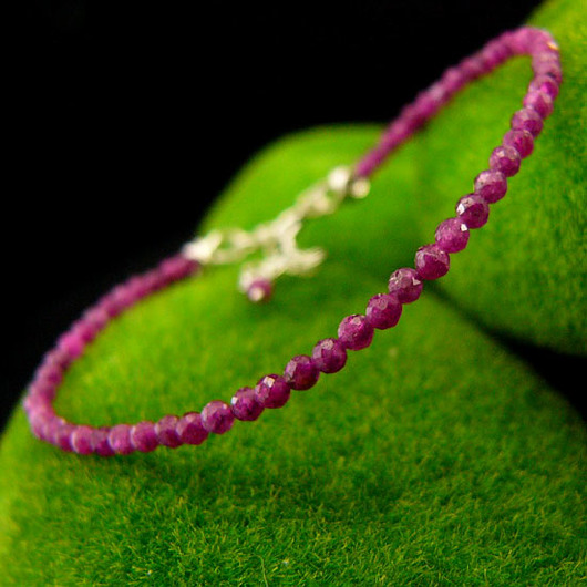 bransoletki z kamieni naturalnych Bransoleta Red - Rubin Srebro