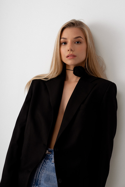 chokery Mini choker róża jedwabna