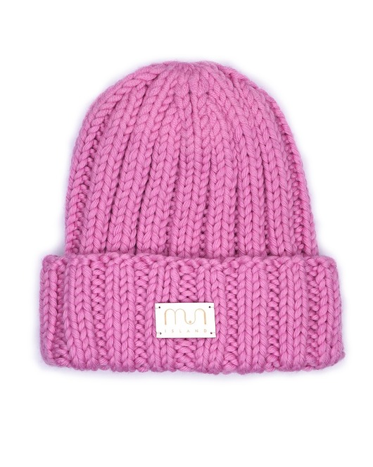 czapki damskie MERINO KISS Bubblegum czapka z wełny merino