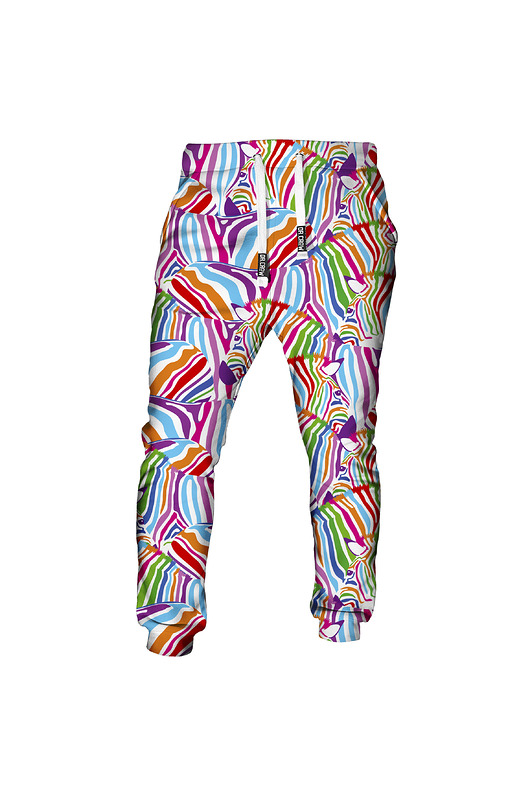 spodnie dresowe damskie DR.CROW Spodnie Fullprint Zebra