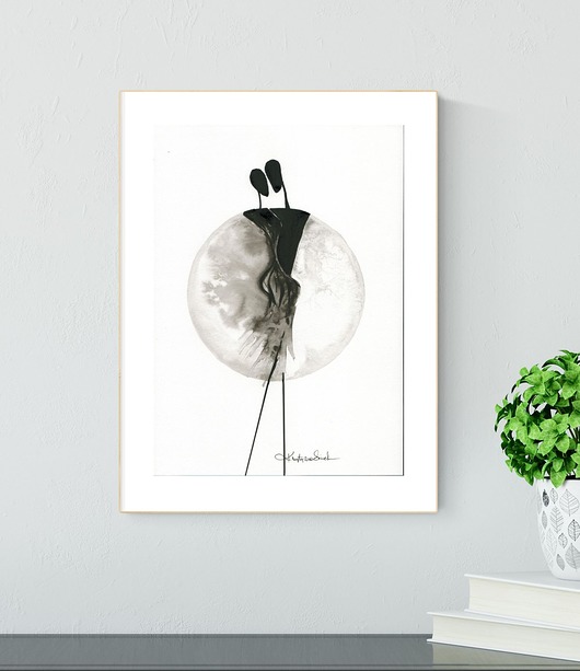 grafika A4 wykonana ręcznie, abstrakcja, Krystyna Siwek Art