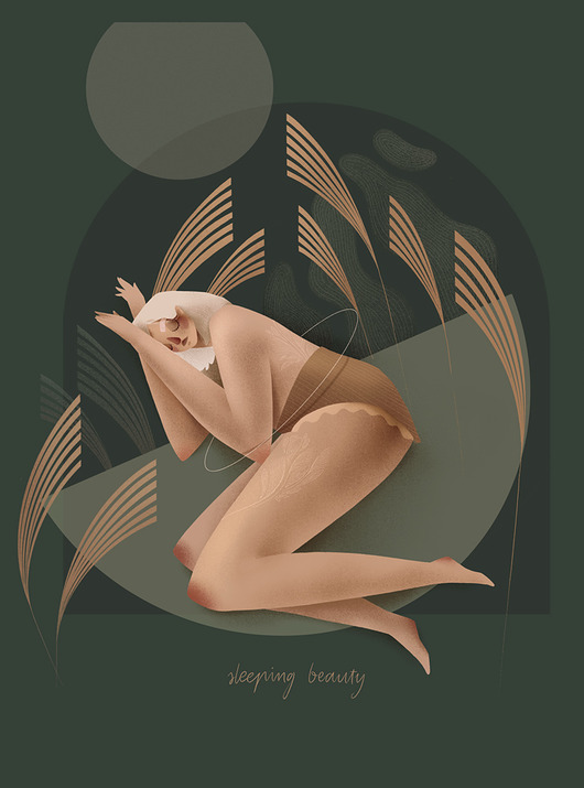 grafiki i ilustracje Ilustracja SLEEPING BEAUTY