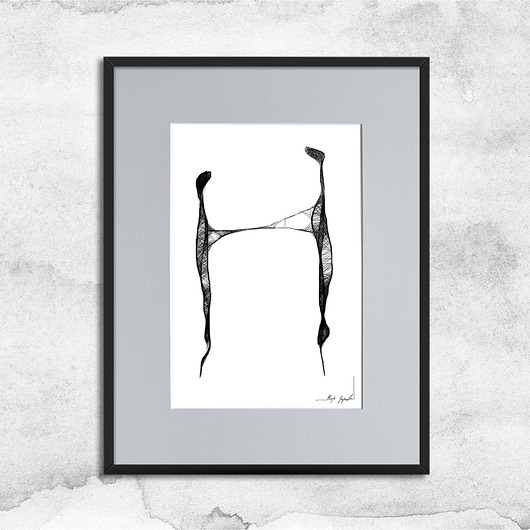 grafiki i ilustracje Czarno-biała grafika z ramą - nr 43 - para