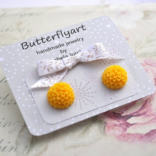 Vintage Flowers- słoneczne chryzantemy butterflyart
