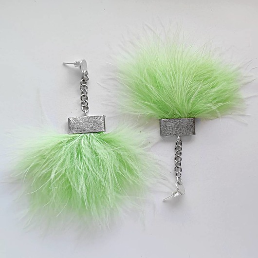 kolczyki z piórami PIÓRKO kolczyki