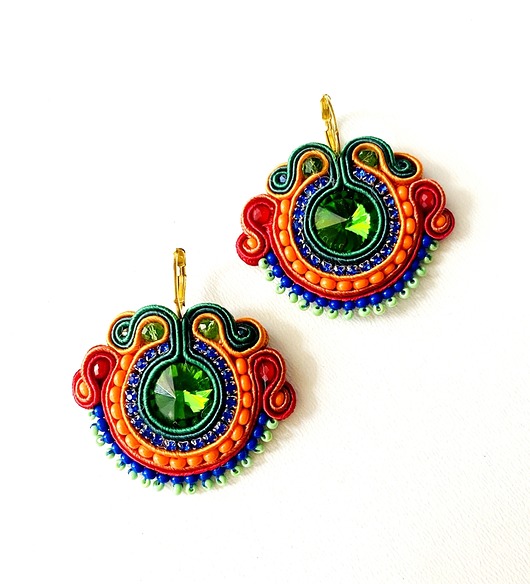 kolczyki soutache Sutaszowe kolczyki BRUGIA