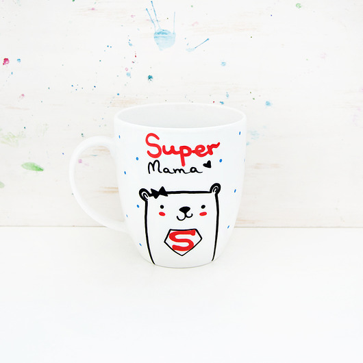 Super mama -  kubek porcelanowy 380ml miamilu
