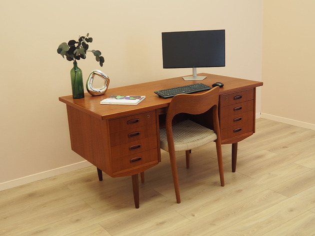 biurka Biurko tekowe, duński design, lata 70, produkcja: Dania