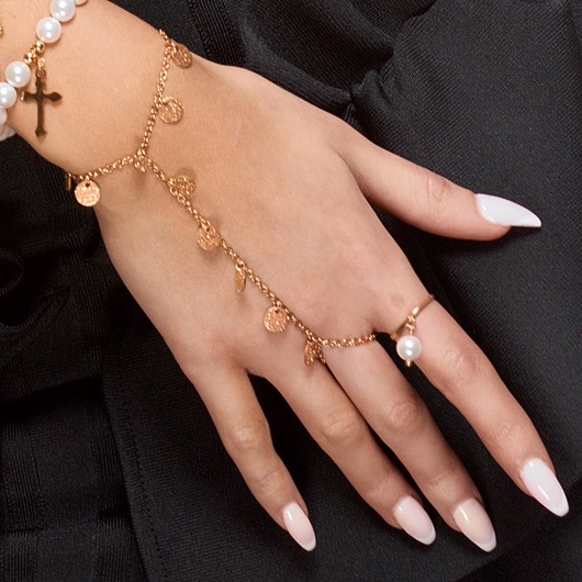 bransoletki z kamieni naturalnych Bransoletka z pierścionkiem z kółeczkami Classy Glitter