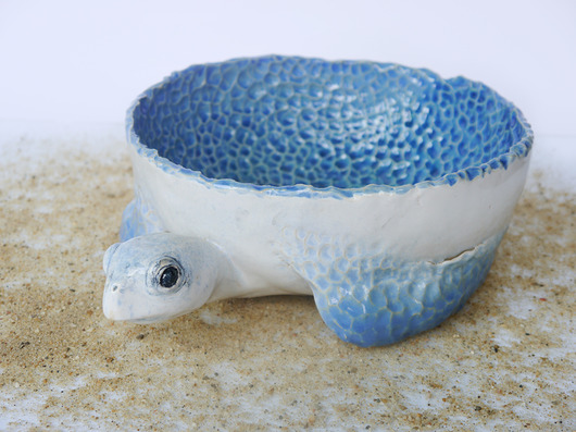 Żółw - ceramiczna miska Bordo