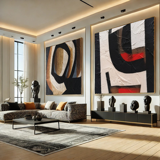 obrazy DECADENCE - 2 modne obrazy na płótnie z głęboką strukturą akrylową