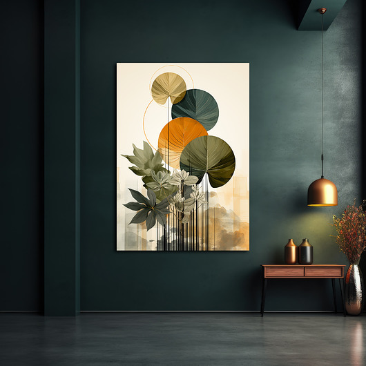 obrazy Tropikalne liście - Obraz na płótnie - Druk, Rama - Loft, Minimalizm