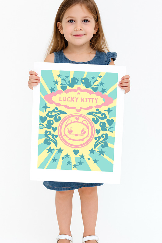 obrazy i plakaty do pokoju dziecięcego Plakat Kotek